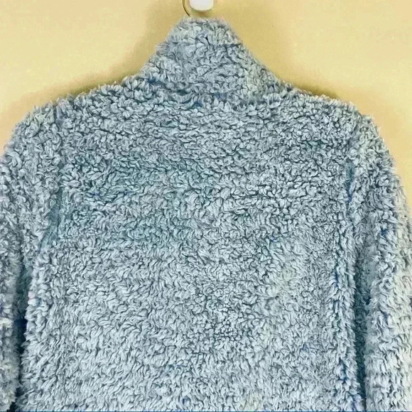 Original Weatherproof Vintage Baby Blue Heather 3/4 Zip Sherpa Pullover Size S - Picture 10 of 13